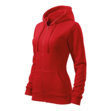 Malfini ADL411 TRENDY ZIPPER Cipzáros női pulóver (piros, S) Malfini női pulóver, kardigán
