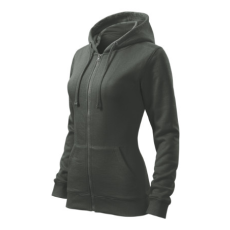 Malfini ADL411 TRENDY ZIPPER Cipzáros női pulóver (sötét palakő, L) Malfini