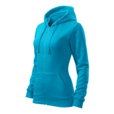 Malfini ADL411 TRENDY ZIPPER Cipzáros női pulóver (türkiz, XS) Malfini