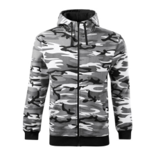 Malfini ADLC19 CAMO ZIPPER Cipzáros férfi pulóver (terepszín szürke, XXL) Malfini munkaruha