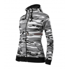 Malfini ADLC20 CAMO ZIPPER Cipzáros női pulóver (terepszín szürke, XS) Malfini női pulóver, kardigán