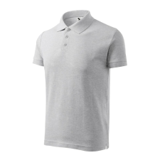 Malfini Cotton galléros póló férfi világosszürke melírozott 2XL munkaruha