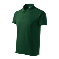 Malfini Cotton Heavy galléros póló férfi dark green M