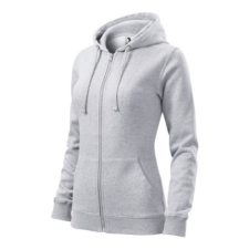 Malfini Felső női Trendy Zipper 411 világosszürke melírozott M méret munkaruha