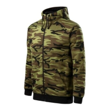 Malfini Férfi pulóver, Camo Zipper C19, Malfini M Green Camouflage férfi pulóver, kardigán