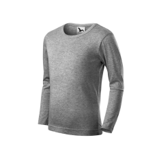 Malfini Fit-T LS póló gyerek sötétszürke melírozott 146 cm/10 éves