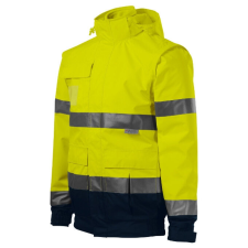 Malfini HV Guard 4 in 1 jacket unisex fluoreszkáló sárga L férfi kabát, dzseki
