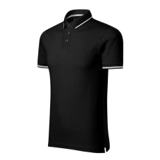 Malfini Perfection plain galléros póló férfi fekete 2XL