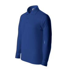 Malfini Pique Polo LS galléros póló gyerek királykék 122 cm/6 éves gyerek póló