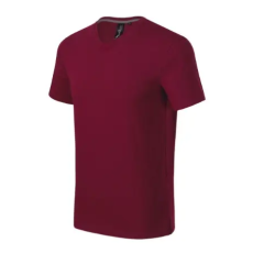 MALFINI Premium Action V-neck póló férfi garnet S