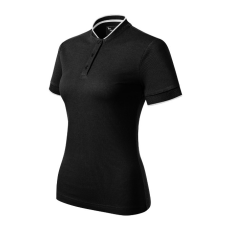 MALFINI Premium Diamond galléros póló női fekete 2XL