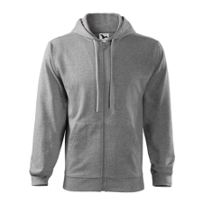 Malfini Trendy Zipper felső férfi sötétszürke melírozott 2XL munkaruha