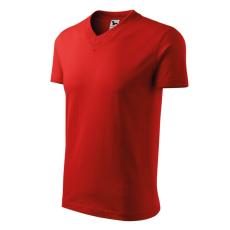 Malfini V-neck póló unisex piros L