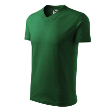 Malfini V-neck póló unisex üvegzöld M