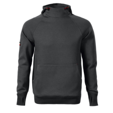 Malfini Vertex ADLW43 Kapucnis férfi pulóver (ébenszürke, 3XL) munkaruha