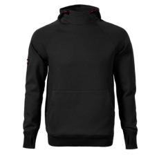 Malfini Vertex ADLW43 Kapucnis férfi pulóver (fekete, 4XL)