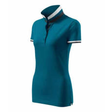 MALFINIPREMIUM 257 Malfinipremium Collar Up galléros női póló petrol kék