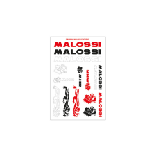 MALOSSI Matricás lap Malossi Mini 11,5x16,8cm fekete / piros / fehér egyéb motorkerékpár alkatrész