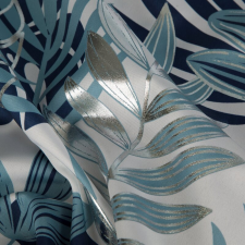  Malta levél mintás dekor függöny Gránátkék 140x250 cm lakástextília