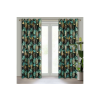  Malta levél mintás dekor függöny oxford anyagból Fekete/zöld 140x250 cm