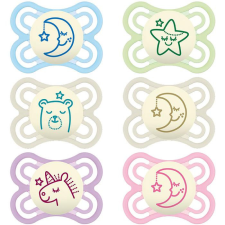  Mam Játszócumi Perfect night, Világítós szilikon lapított (méret: 1) 2 - 6 hó cumi