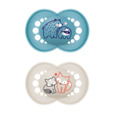 Mam Original szilikon cumi 6+ hó 2db - Kék Maci / Szürkésbézs Róka cumi