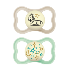 Mam Supreme Night világítós szilikon játszócumi 16 hó+, 2db (unisex) cumi