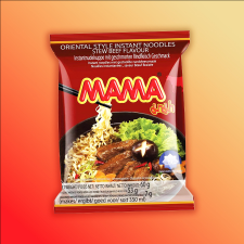 MAMA Instant Noodles Stew Beef pirított marha ízű instant leves 60g tészta