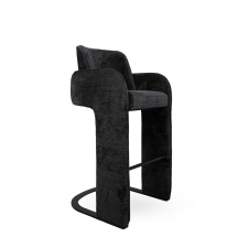  MaMaison BORA Modern Bárszék Fekete Kárpittal bútor