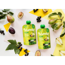MAMUKO BIO KÖRTE, SZILVA ÉS FEKETE RIBIZLI PÜRÉ 100 g bébiétel