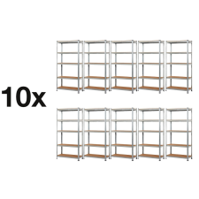 MAMUUT SHELVES AKCIÓS CSOMAG, 10 DARAB SALGÓ POLC 2000x900x500 mm horganyzott 5-polc, teherbírás 875 kg bútor