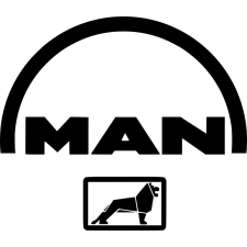 MAN logo matrica 10cm x 10cm fekete autó dekoráció