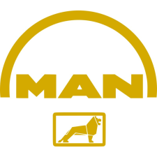 MAN logo matrica 25cm x 25cm arany autó dekoráció