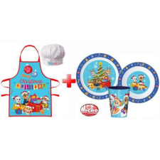  Mancs Őrjárat Holiday Karácsonyi kötény és műanyag étkészlet szett babaétkészlet