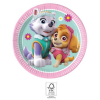 Mancs őrjárat Paw Patrol Skye and Everest, Mancs Őrjárat papírtányér 8 db-os 19,5 cm FSC