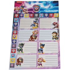  Mancs Őrjárat Power Up füzetcímke matricával 16 db-os füzetcímke