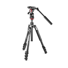 Manfrotto Befree live kit: Kamera állvány csatos lábzárral + Fluid fej - Fekete tripod