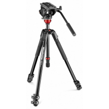Manfrotto MVH500AH fluid fej lapos alappal &amp; 190X alu video tripod fotó állvány