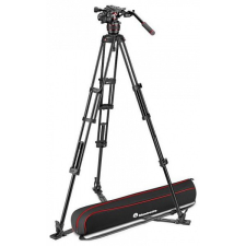 Manfrotto Nitrotech 608 &amp; Alu Twin GS video fej + alu állvány fotó állvány