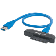 MANHATTAN 130424 adapter, SuperSpeed USB 3.0 -> SATA 2.5" adapter kábel és adapter
