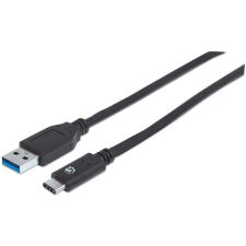 MANHATTAN 354639 USB kábel 0,5 M USB 3.2 Gen 2 (3.1 Gen 2) USB C USB A Fekete (354639) kábel és adapter