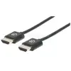MANHATTAN Kábel - HDMI to HDMI szuper keskeny (Ethernet HEC, ARC, 3D, 4K@60Hz, fali kábel, Shielded,  0.5m, Fekete) (MANHATTAN_394406)
