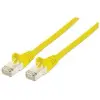 MANHATTAN Kábel - S/FTP Patch (RJ45 to RJ45, Cat7 kábel Cat6A moduláris csatlakozóval, 0.25m, sárga, réz) (MANHATTAN_740586)
