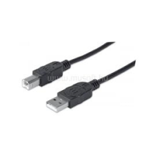 MANHATTAN Kábel - USB nyomtató kábel (USB2.0, 180cm, Fekete) (MANHATTAN_333368) kábel és adapter