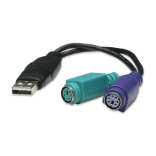 MANHATTAN Konverter 1-Port Dual PS/2 -> USB 15cm    schwarz retail (179027) kábel és adapter