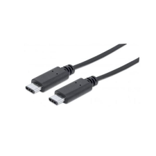 MANHATTAN USB 3.1 Type-C (USB-C) - USB 3.1 Type-C (USB-C) M/M 1m kábel fekete  (353526) (353526) - Adatkábel kábel és adapter