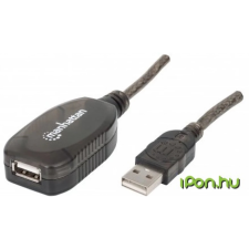 MANHATTAN USB Hosszabbító Fekete 20m 150958 kábel és adapter