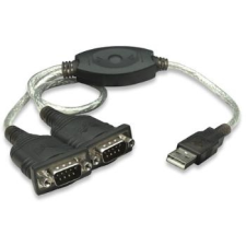 MANHATTAN USB --> Serial konverter, 2 x RS232 audió/videó kellék, kábel és adapter
