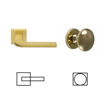 MANITAL Bimyou Olasz Négyzetrozettás Réz PZ Gomb/Kilincs zár és alkatrészei