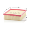 MANN FILTER C 24 123/2 Levegőszűrő, C24123/2